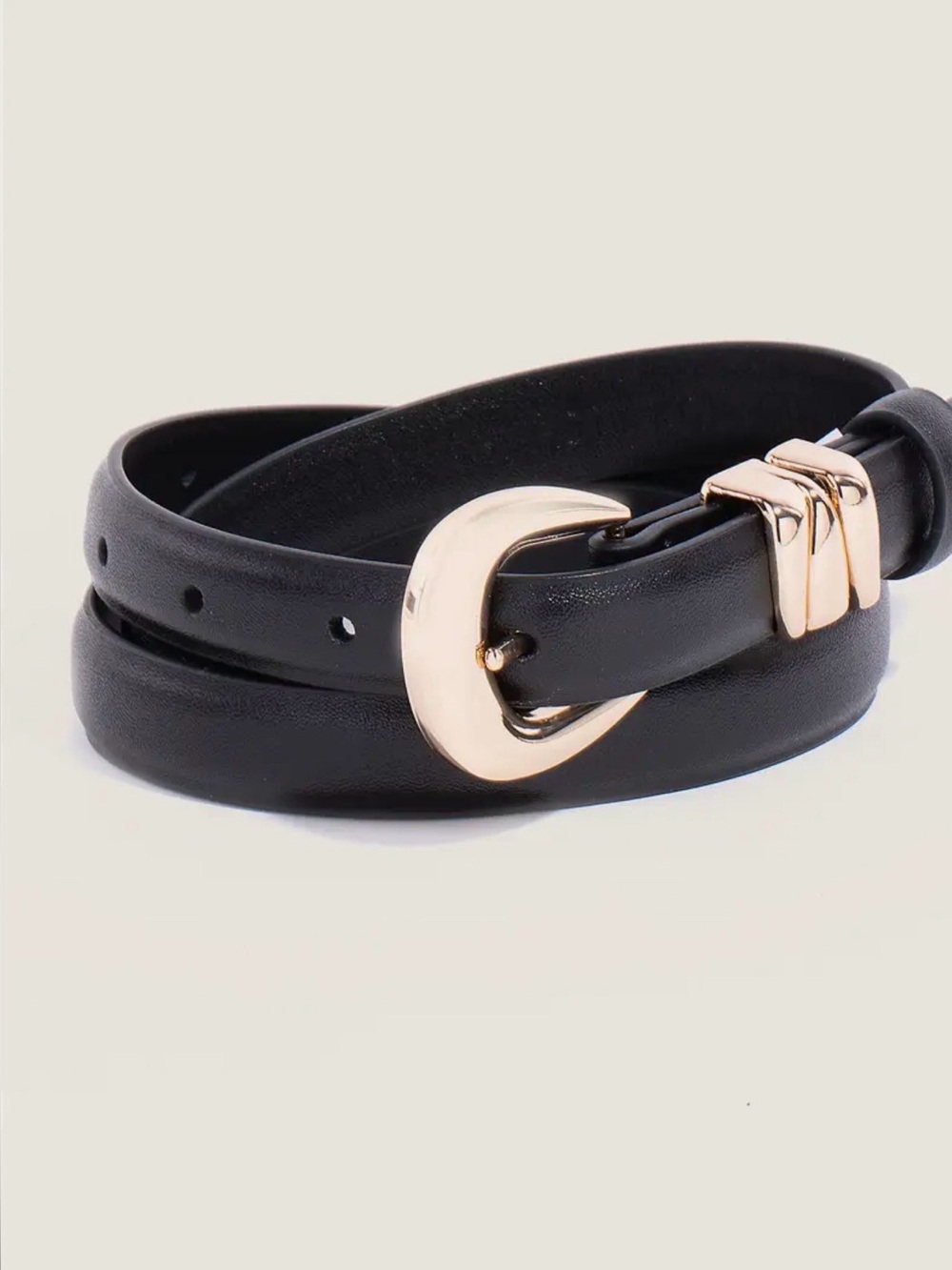 Black Skinny Belt
